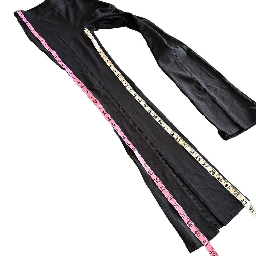 Alo Yoga Airbrush High Waist Flutter Flare Split Legging Pant Black Small - Picture 13 of 15